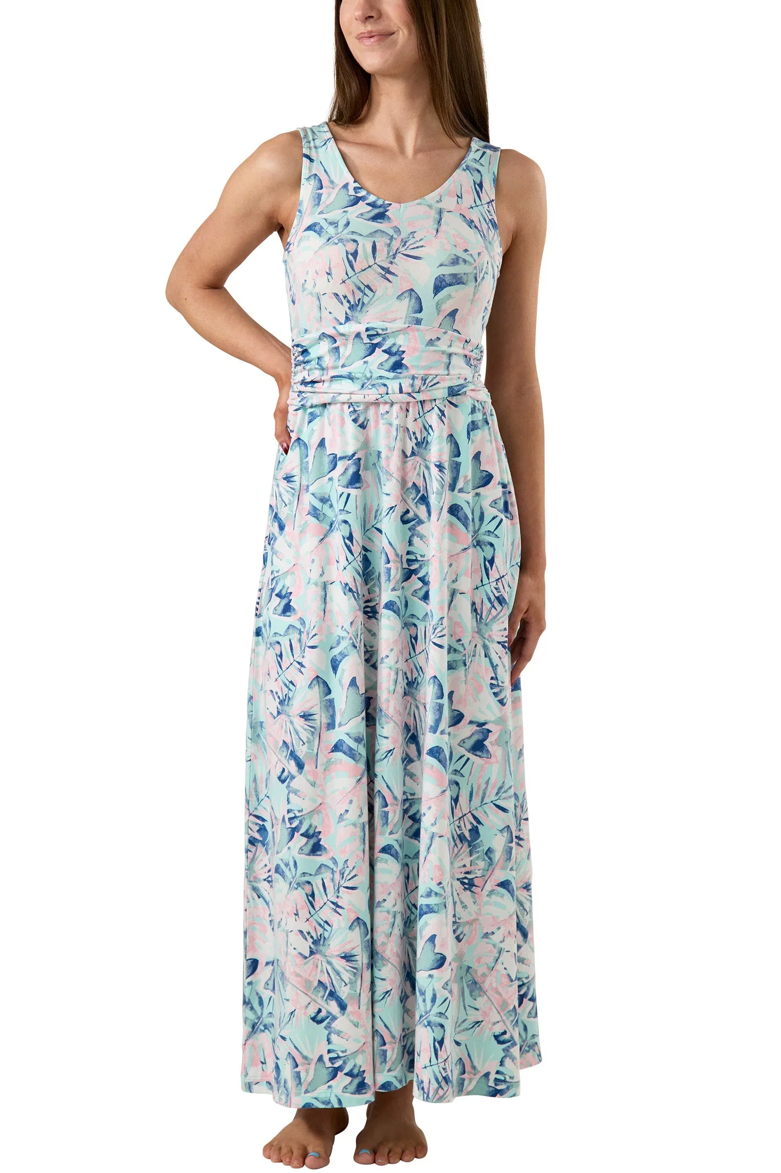 Image of Women's V-Neck Maxi Dress with Pockets