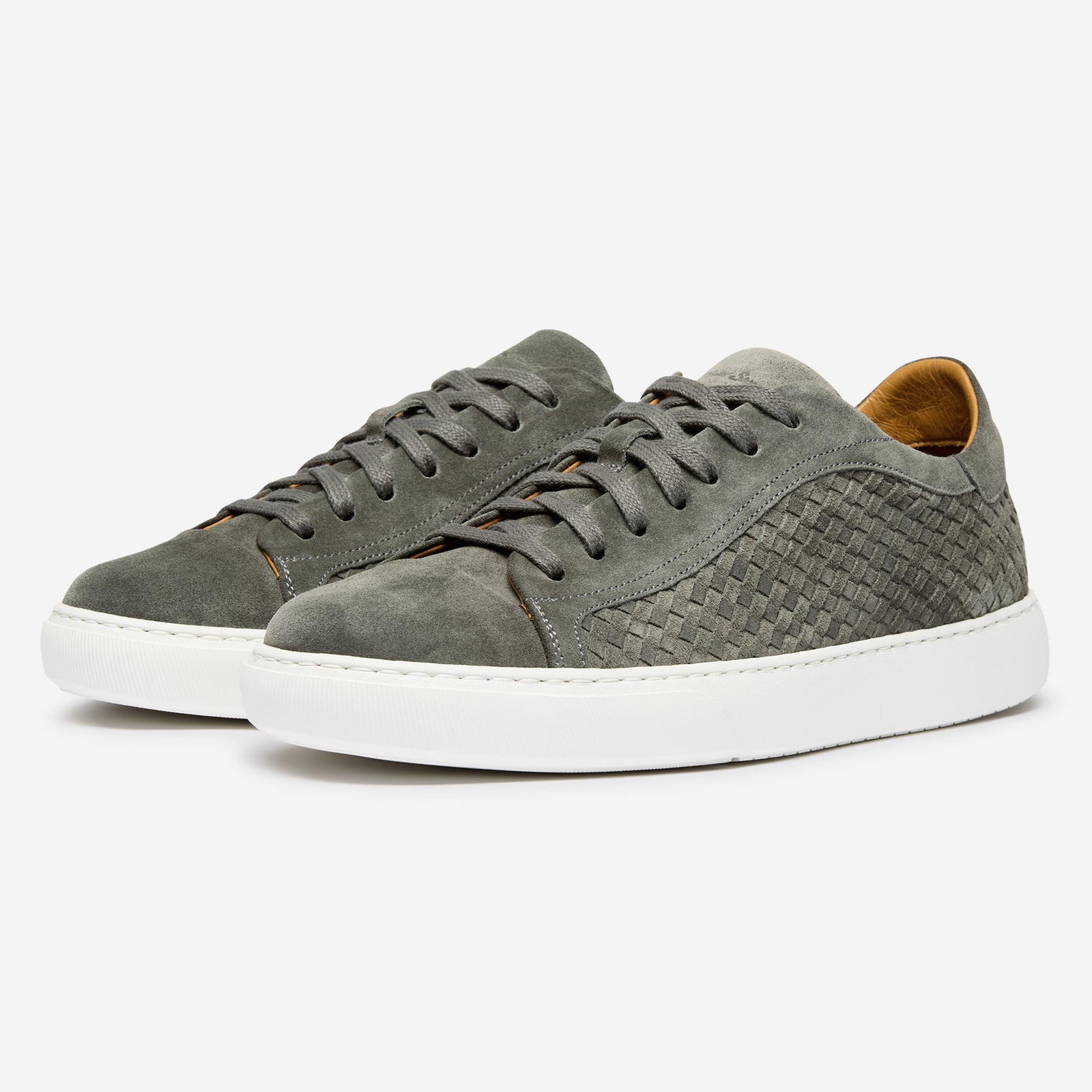 Murcia Grey Woven Calf Suede Trainers