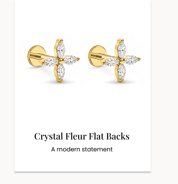 A modern statement Crystal Fleur Flat Backs