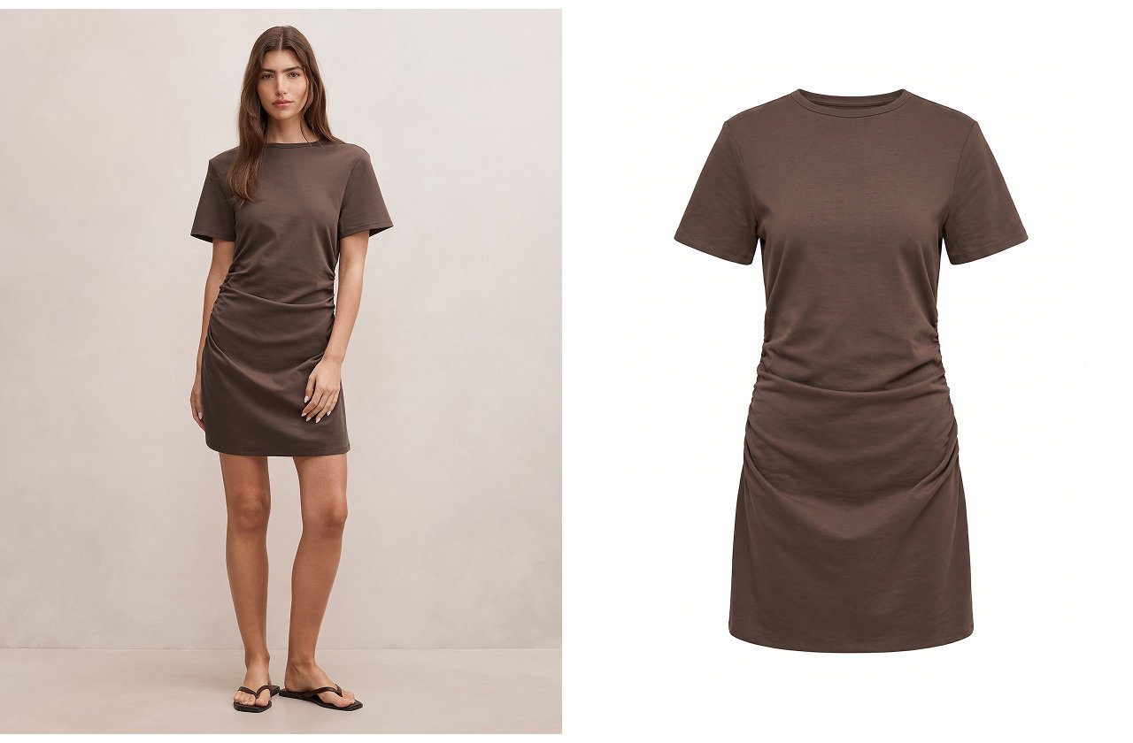 Eloise Cinched T-Shirt Mini Dress