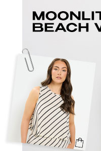 YOURS Curve Cream Stripe Vest Top