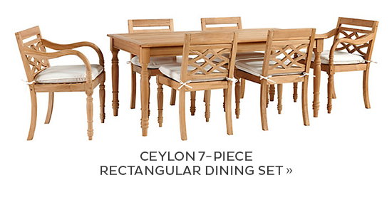 Ceylon 7-Piece Rectangular Dining Set