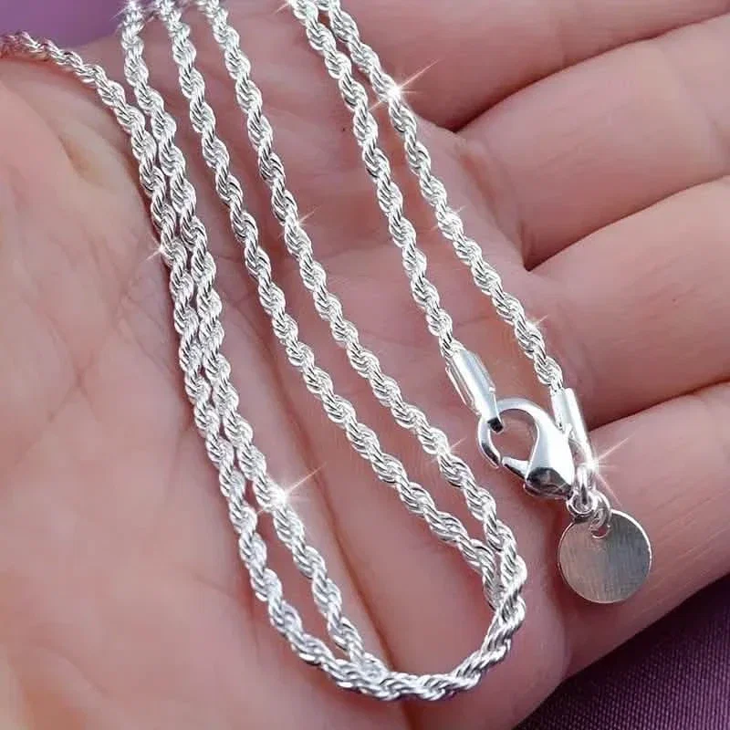 Image of Twist Rope Chain Necklace Women's Jewelry Accessory