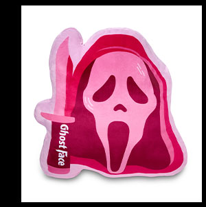 Pink Ghost Face Head Pillow