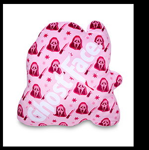 Pink Ghost Face Head Pillow