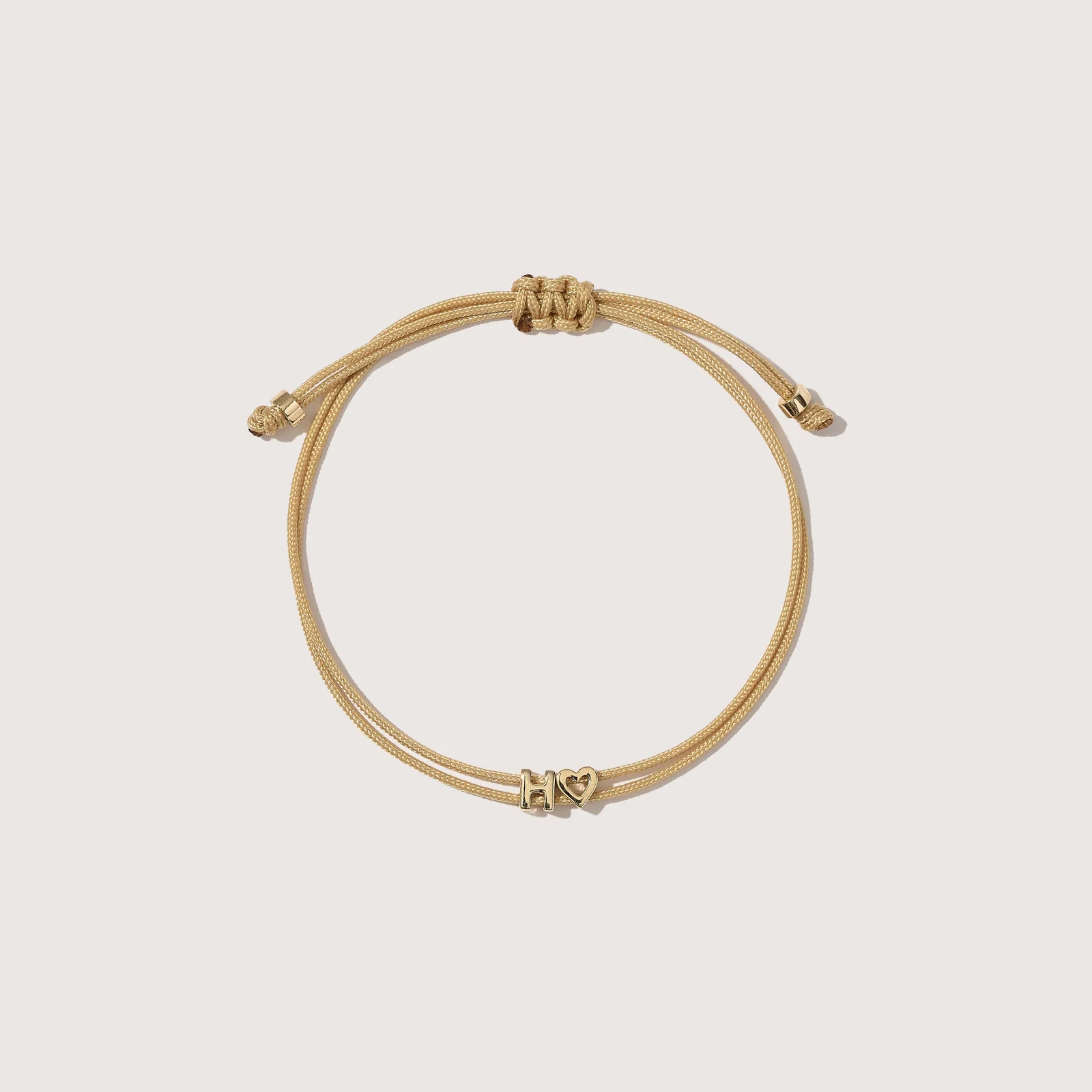 Image of Totem Name Gold Cord Bracelet (Made To Order)