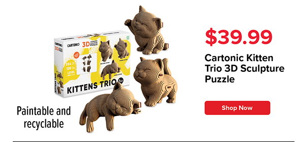 Cartonic Kitten Trio 3D Sculpture Puzzle