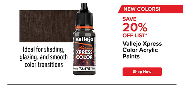 Vallejo Xpress Color Acrylic Paints