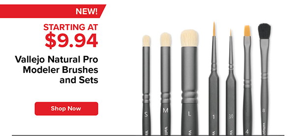Vallejo Natural Pro Modeler Brushes and Sets