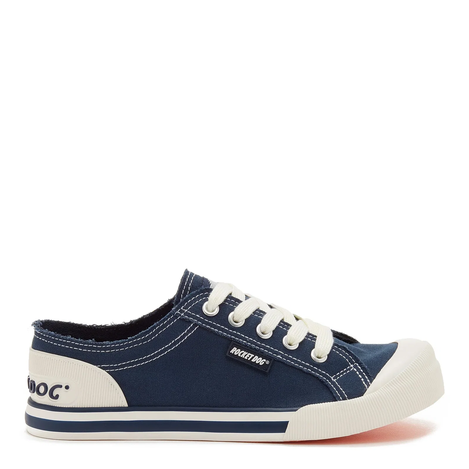 Image of Jazzin Navy Canvas Low-Top Trainers