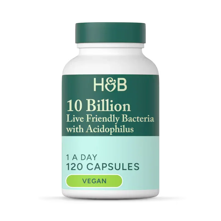 Holland and Barrett 10 Mil Millones Bacterias Vivas con Acidophilus cápsulas