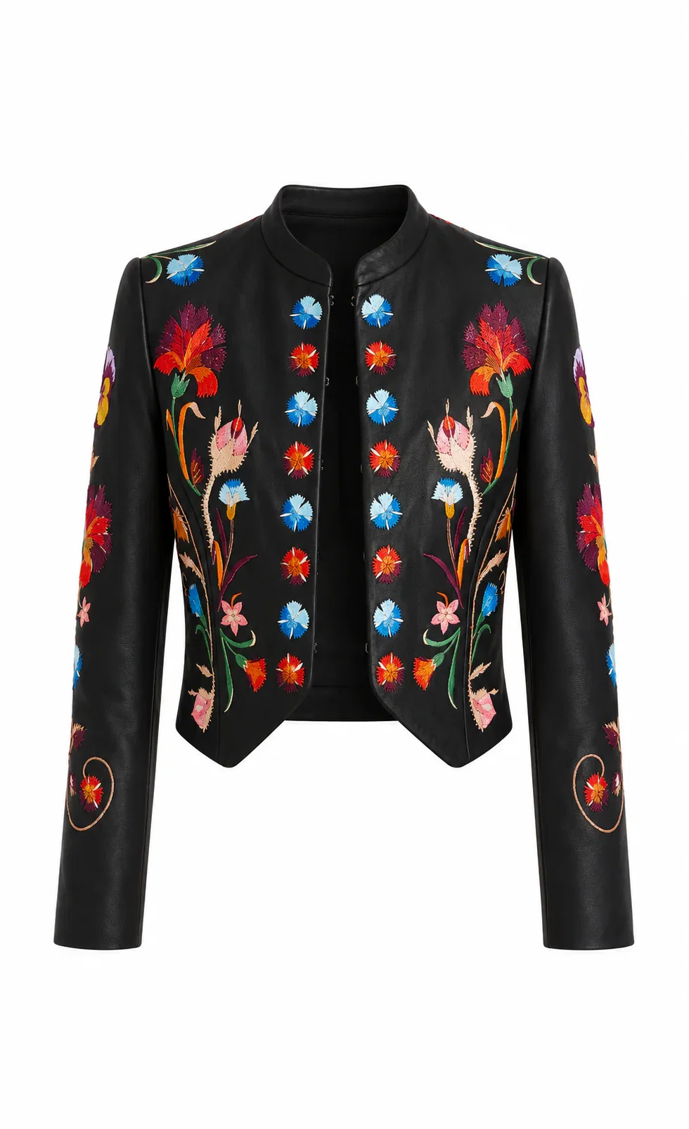 Image of Toledo Fitted Leather Jacket - Black