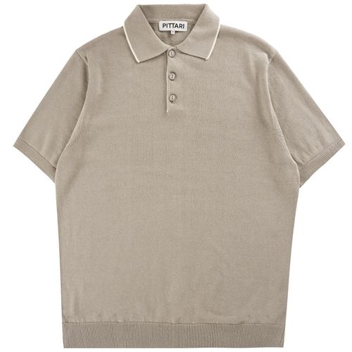 Pittari Short Sleeve Polo Tipping - Biscotto