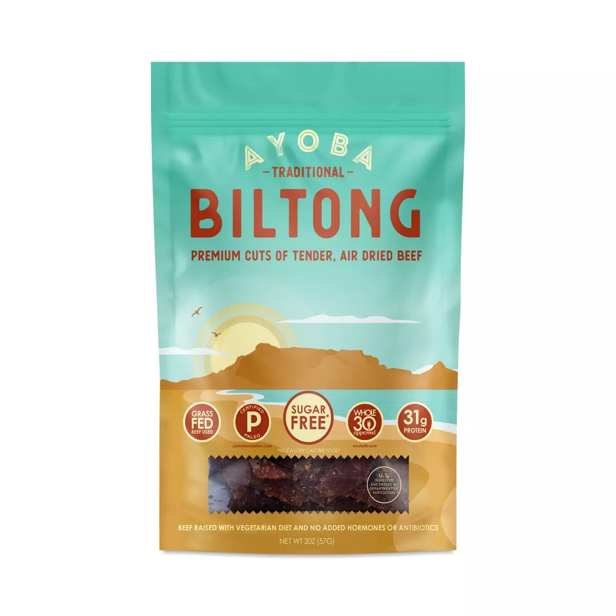 Grass Fed Biltong, Traditional Beef Slices