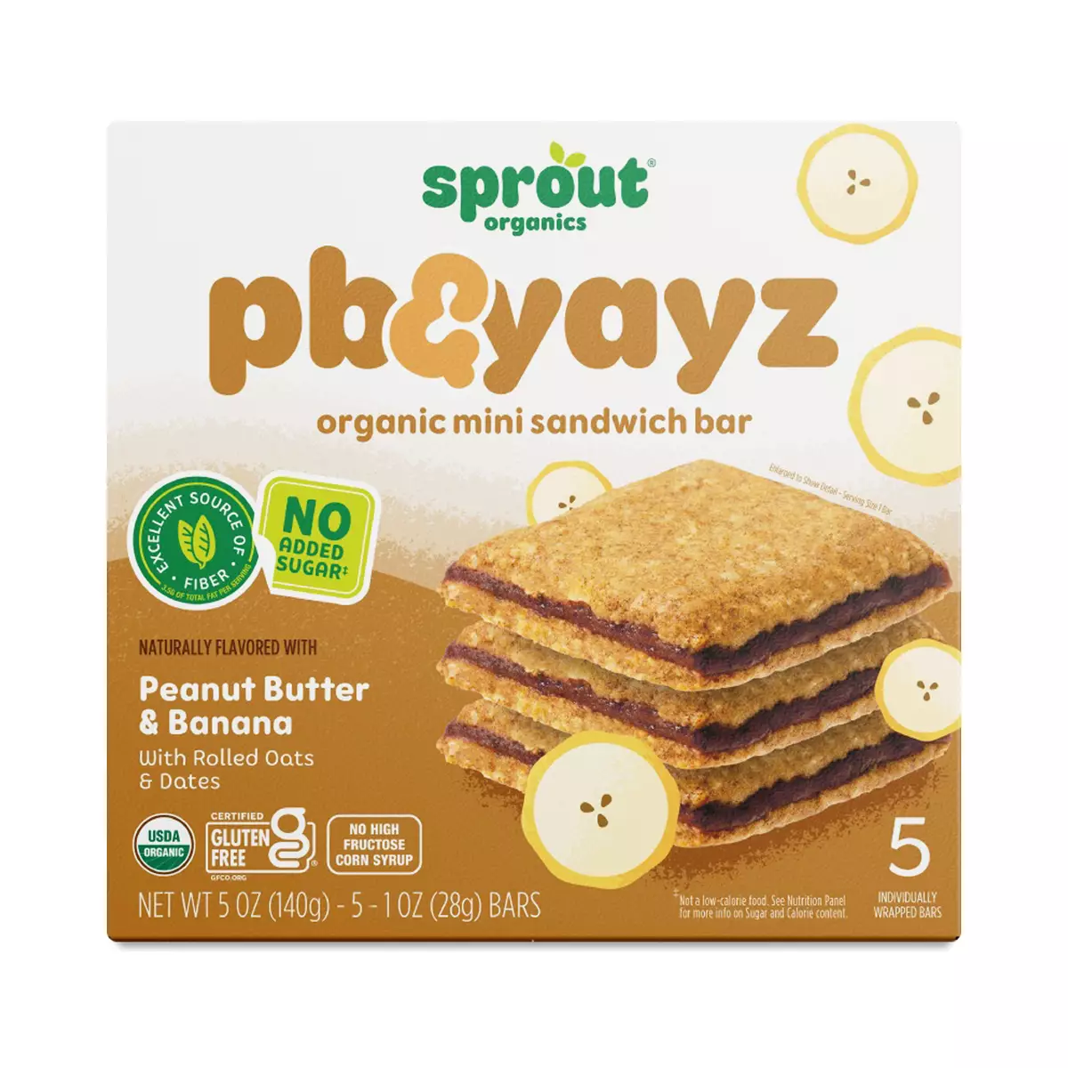 Mini Sandwich Bars, Peanut Butter & Banana