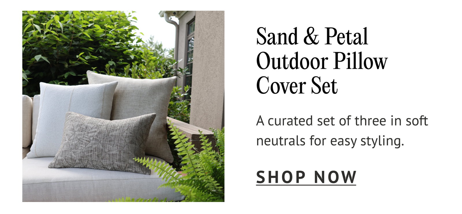 Sand & Petal Outdoor Pillow Cover Set