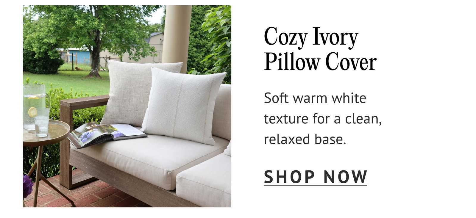 Cozy Ivory Pillow Cover