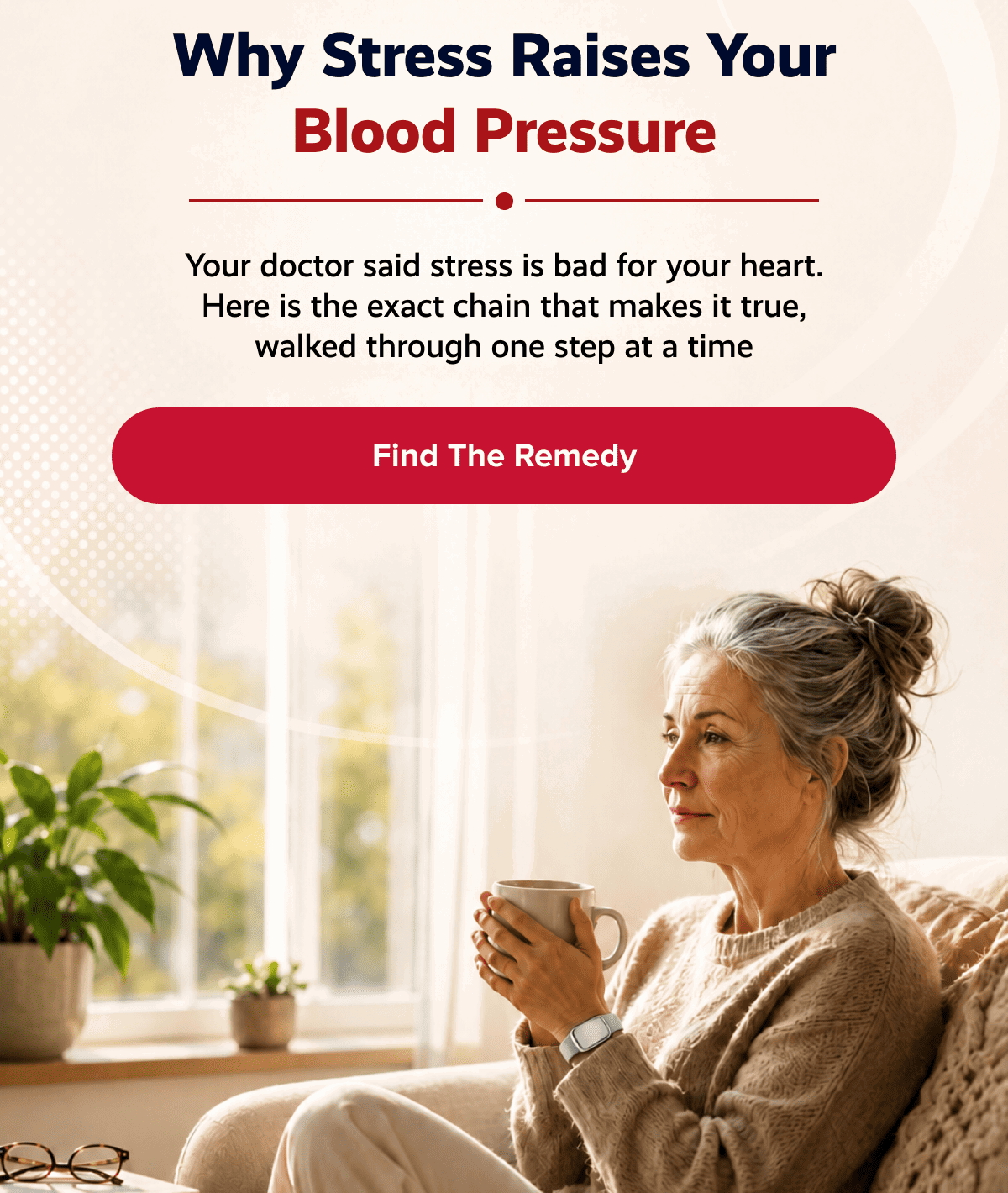 Why stress raises your blood pressure | Your doctor said stress is bad for your heart. Here is the exact chain that makes it true, walked through one step at a time | Find the remedy