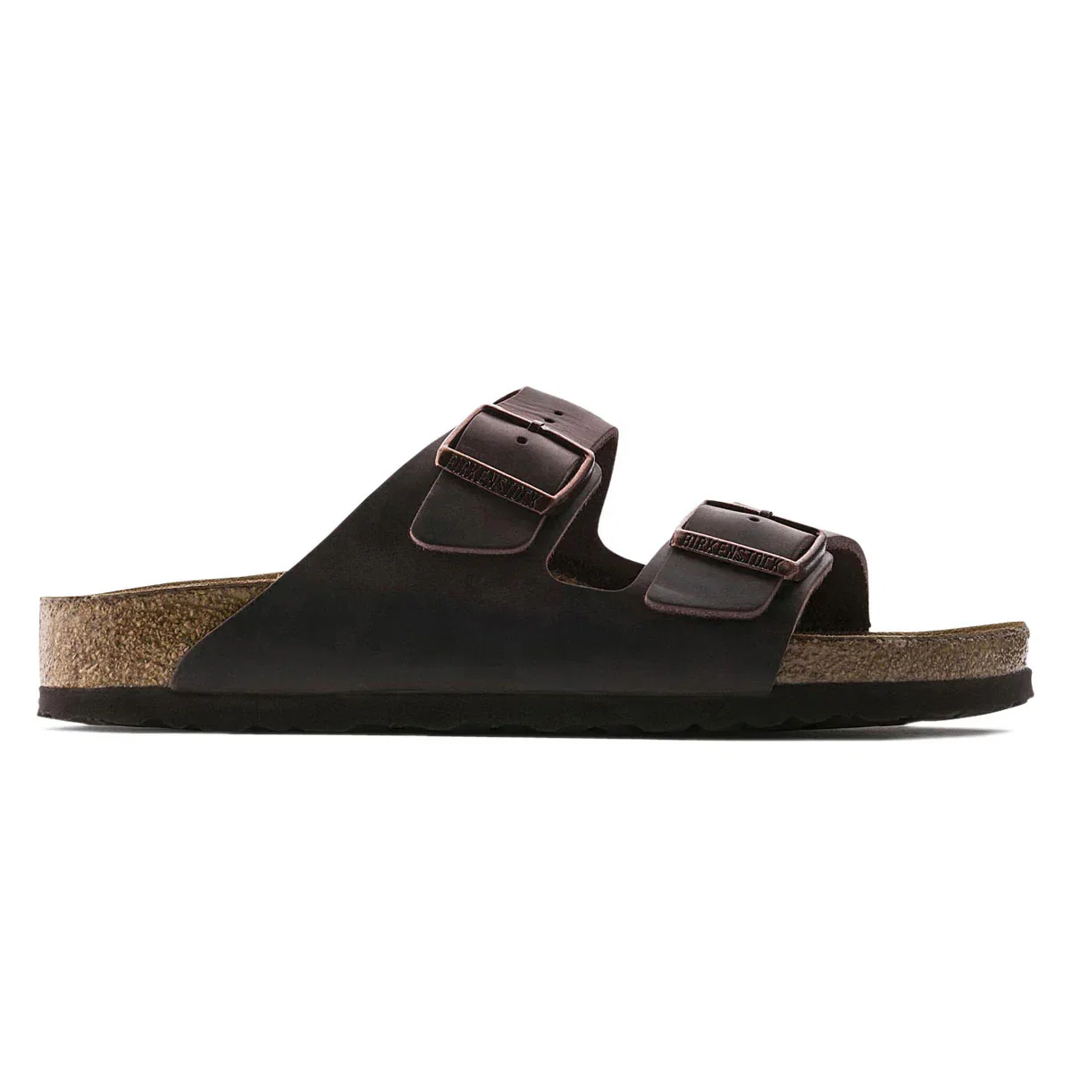 Image of Birkenstock Womens Arizona Soft Footbed Sandals Shoes - Habana Oiled Leather