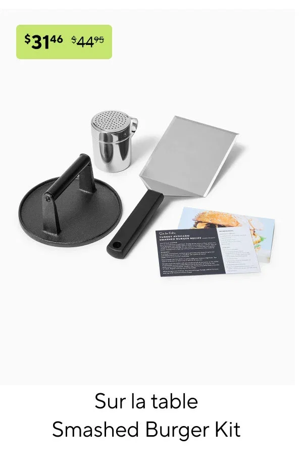 Sur la table Smashed Burger Kit