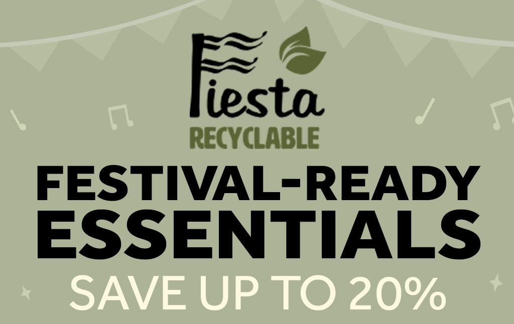 fiesta recyclable festival ready essentials save up to 20%