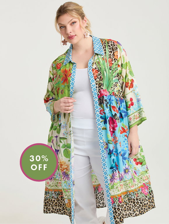Natural Astrid Shirt Dress in Print