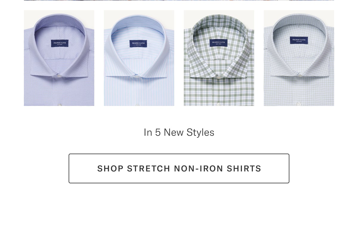 In 5 New Styles | Shop Stretch Non-Iron Shirts