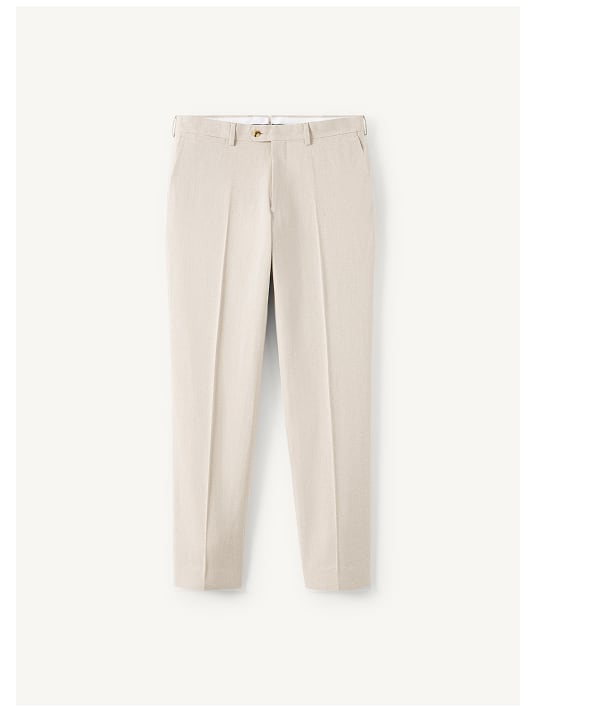 The Positano Cotton and Linen Dress Pant in Natural
