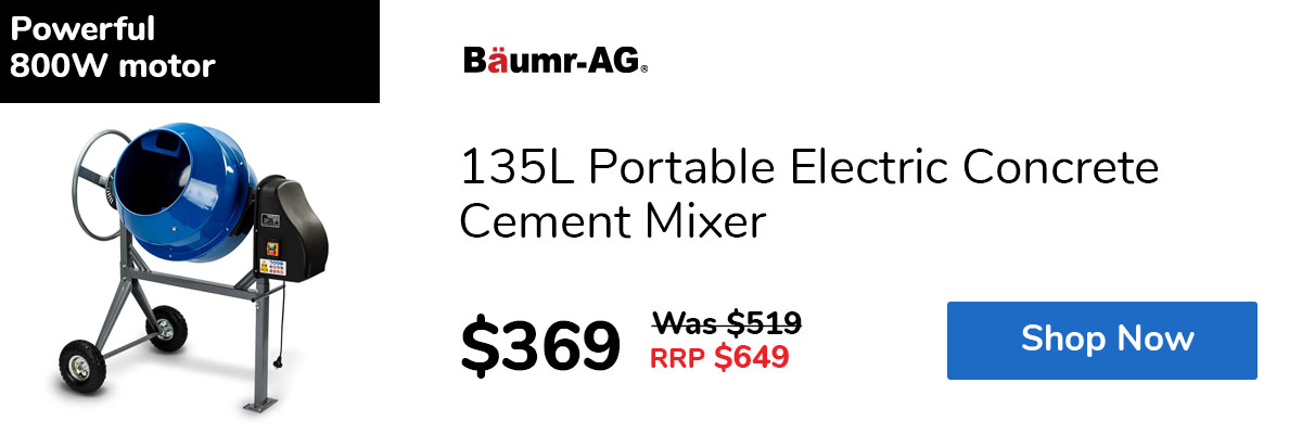 135L Portable Electric Concrete Cement Mixer