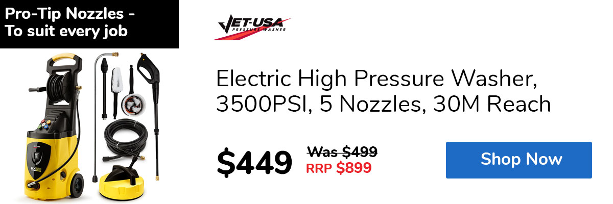 Electric High Pressure Washer, 3500PSI, 5 Nozzles, 30M Reach