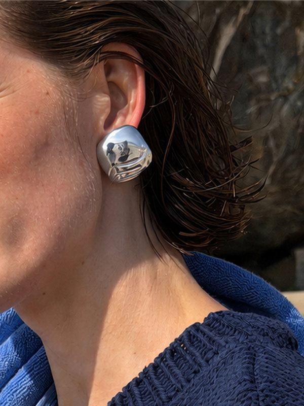 rue earrings silver