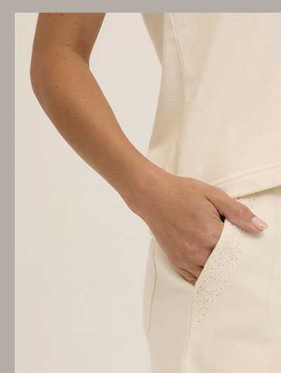 Helena Cotton Terry Lace Mix Short