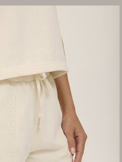 Helena Cotton Terry Lace Mix Short