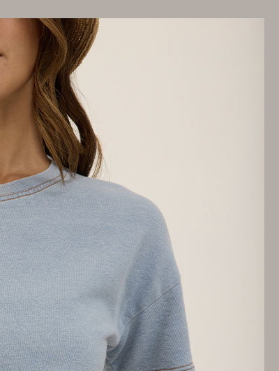 Emily Denim Terry Tee
