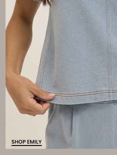 Emily Denim Terry Tee