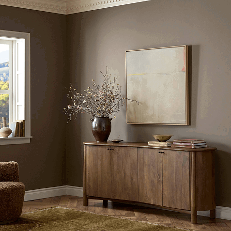 Tindra Washed Taupe Mango Sideboard