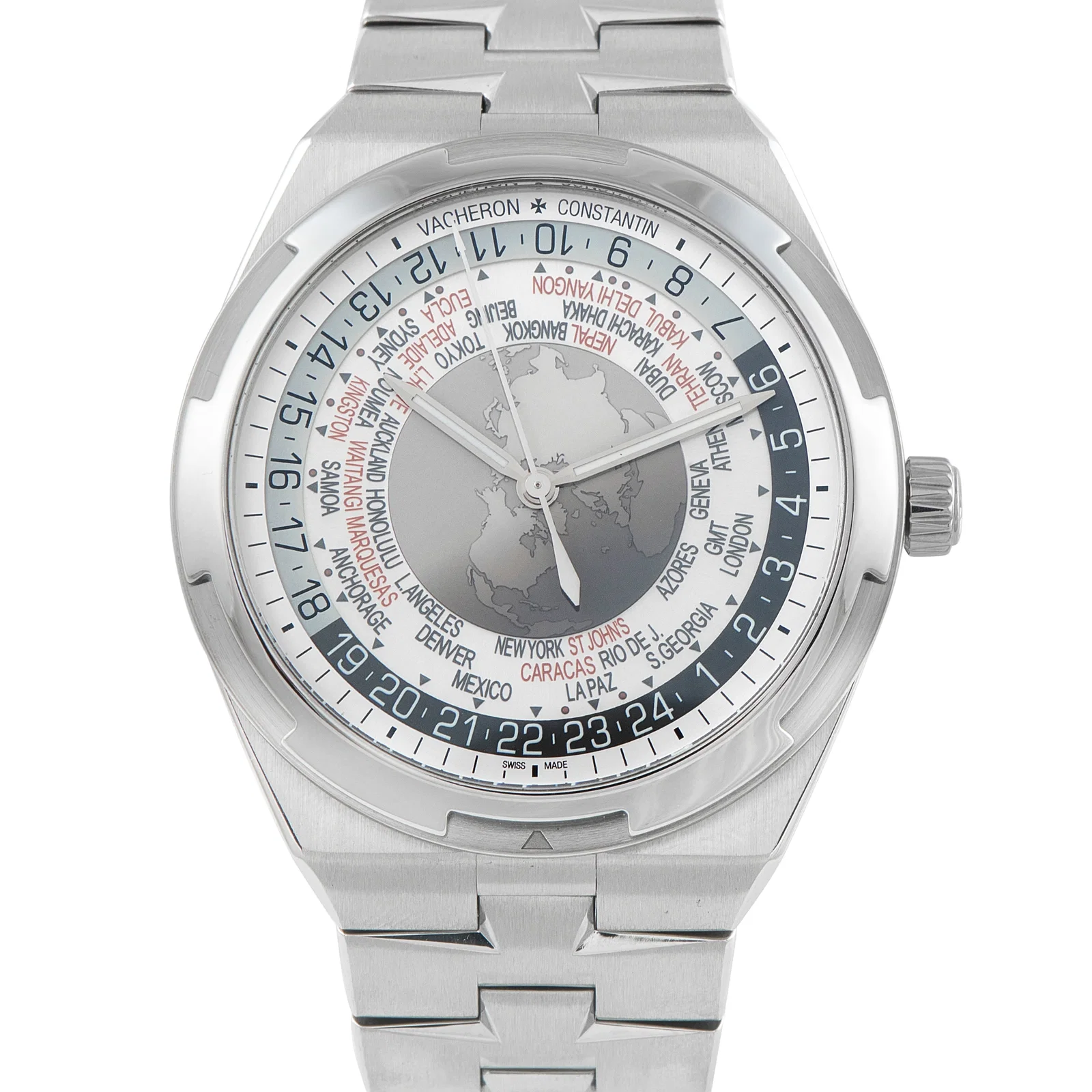 Vacheron Constantin Overseas World Time Steel Watch 7700V/110A-B129