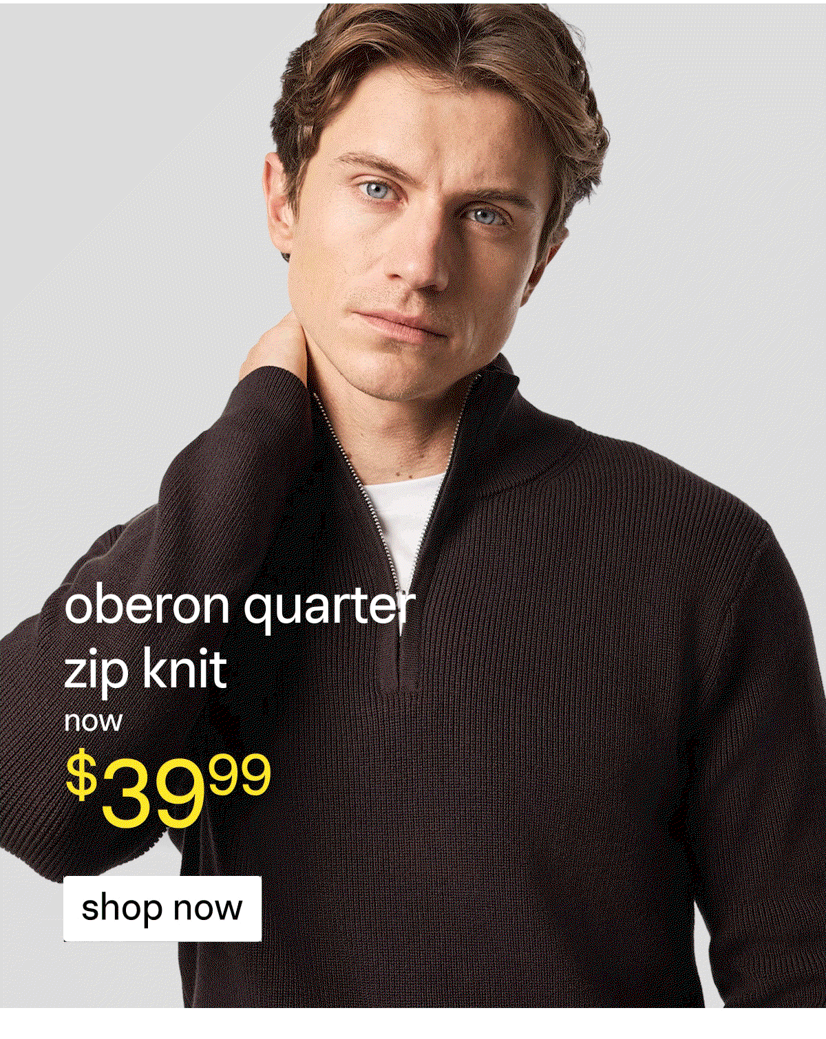 Oberon Cotton Blend Quarter Zip Knit