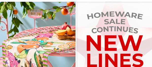 Homeware Sale Continues - New Lines Added