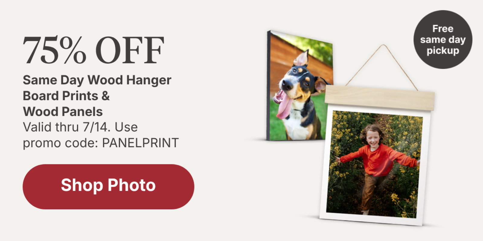 75% off Same Day Wood Hanger Board Print & Wood Panels