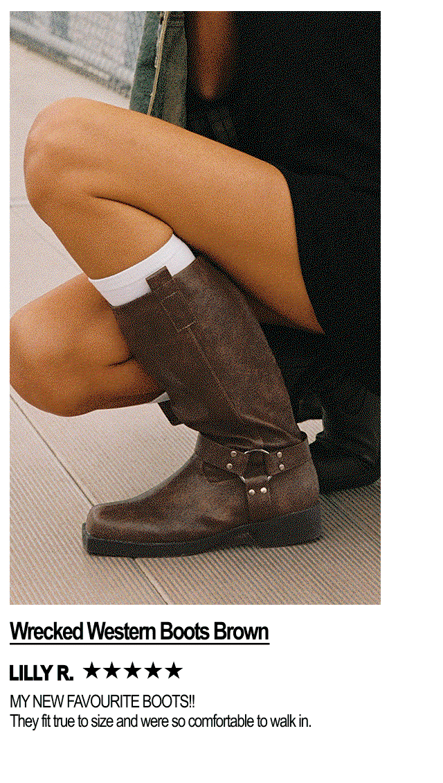 Wrecked Western Boots Brown