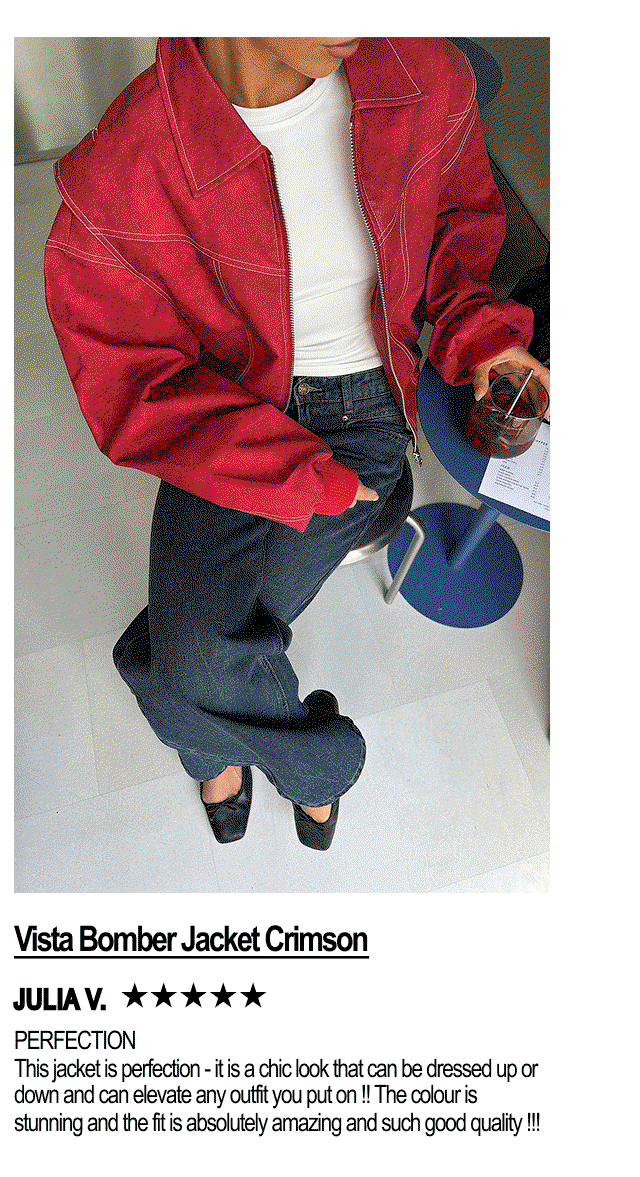 Vista Bomber Jacket Crimson