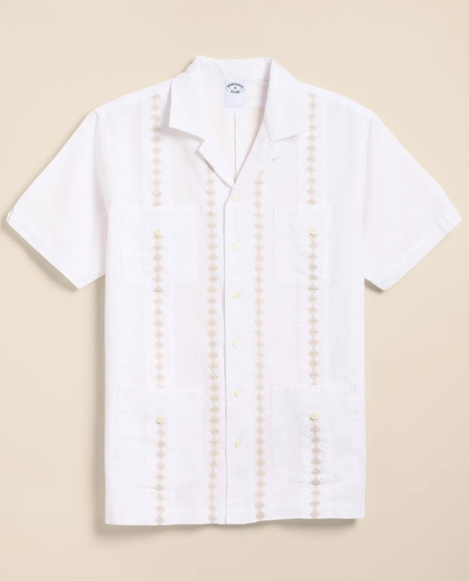Image of Cotton Guayabera Embroidered