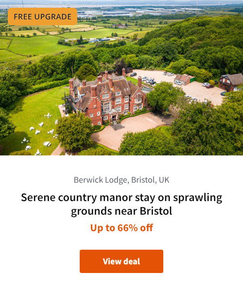 Serene country manor stay on sprawling grounds near Bristol