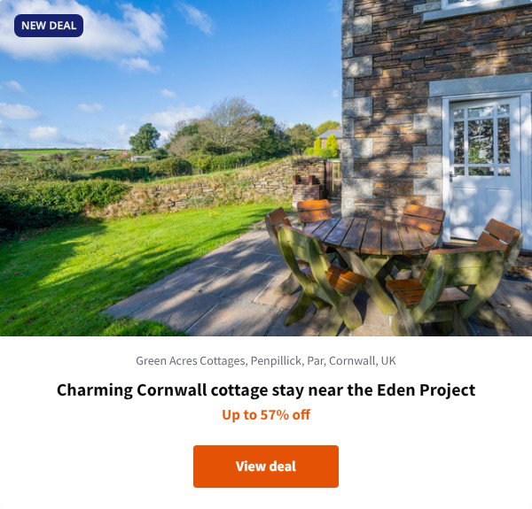 Charming Cornwall cottage stay near the Eden Project