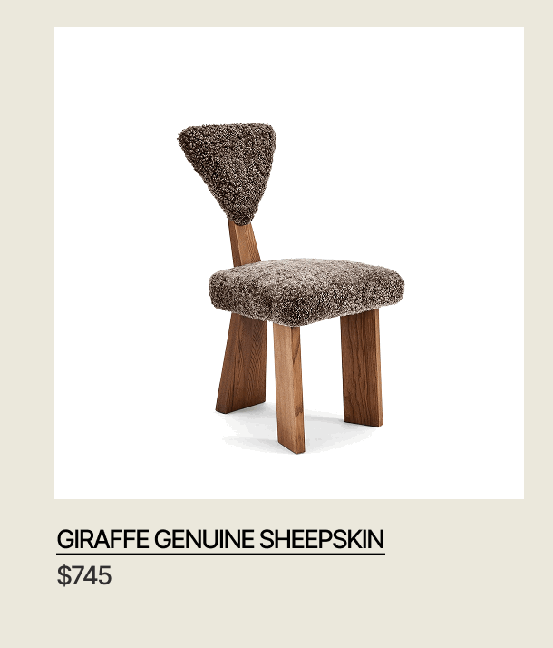 GIRAFFE GENUINE SHEEPSKIN - $745