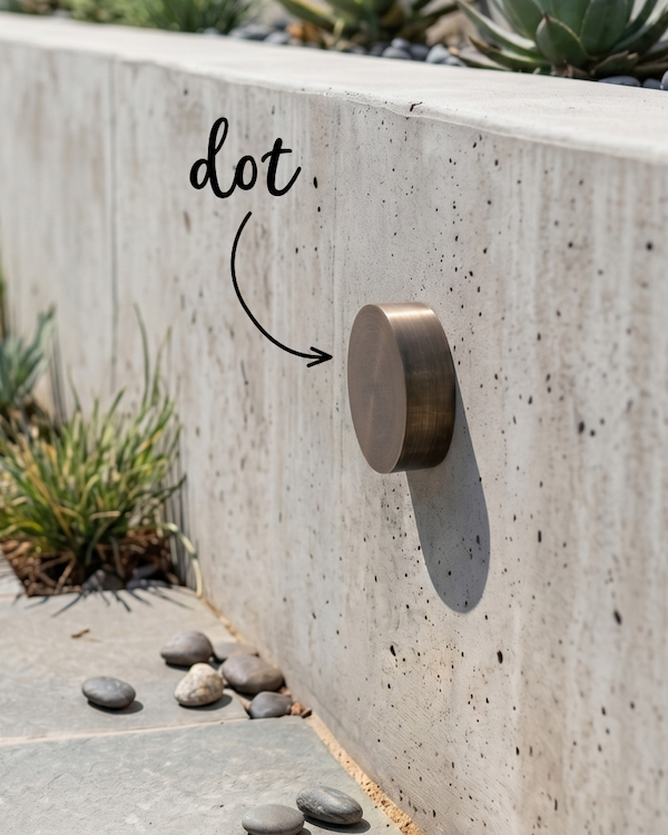 dot ip65 wall light in bronze
