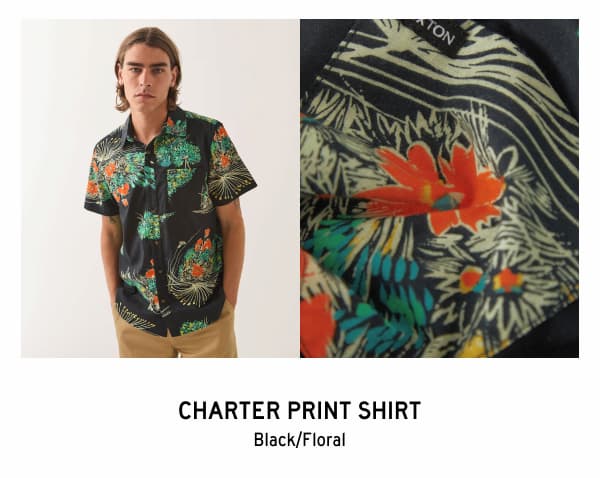 CHARTER PRINT SHIRT BLACK/FLORAL