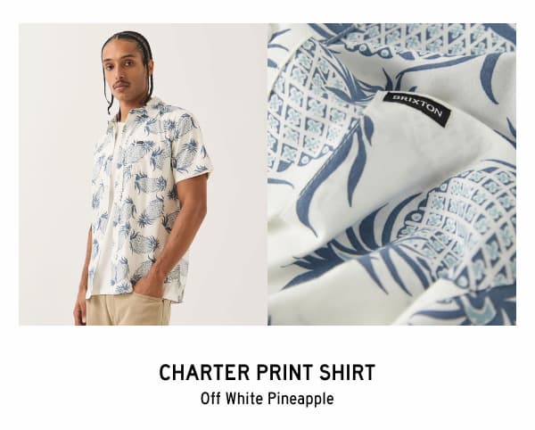 CHARTER PRINT SHIRT OFF WHITE PINEAPPLE
