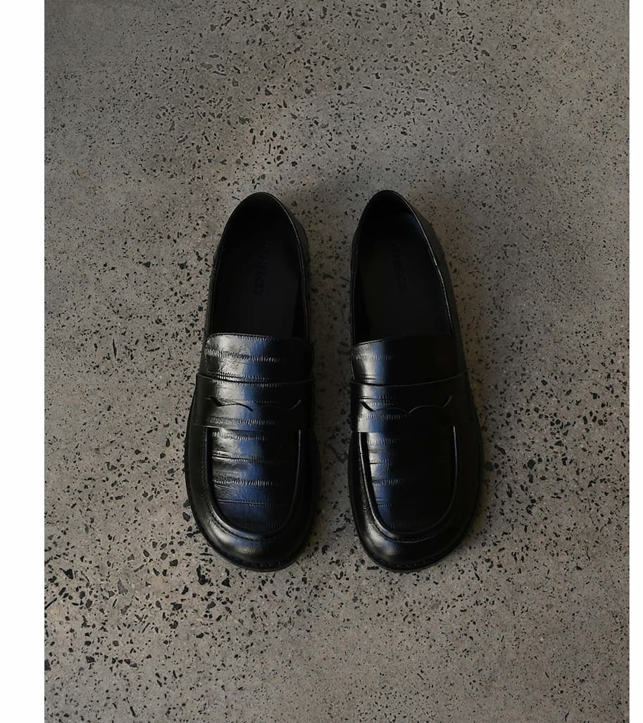 Harlem Black Embossed Loafer